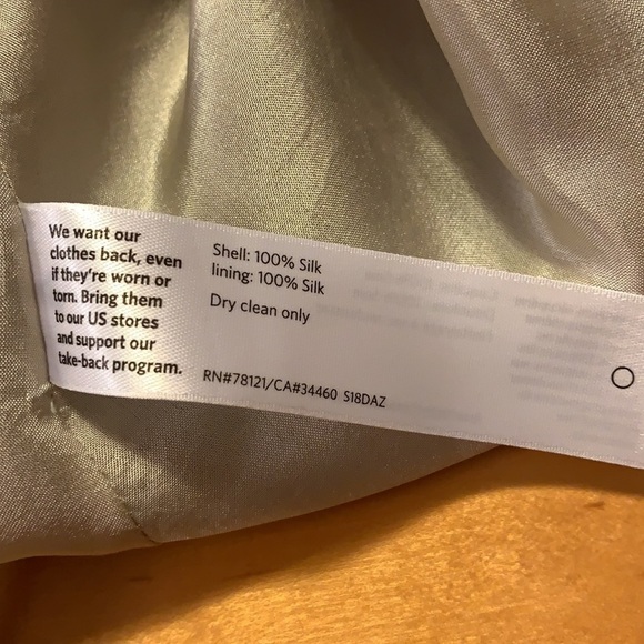 Eileen Fisher Limestone Silk Halter Midi Dress S - Picture 11 of 12